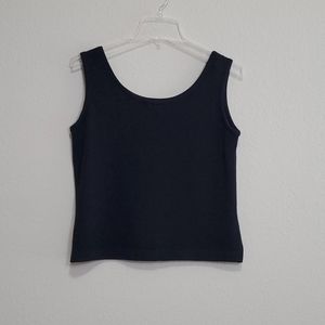 St John P Black Knit Tank
